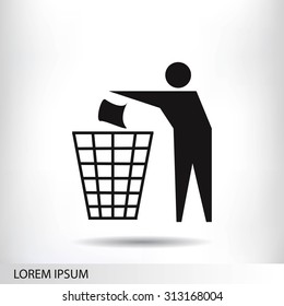 Recycling sign icon