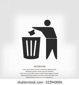 Recycling sign icon