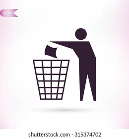 Recycling sign icon