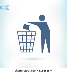 Recycling sign icon