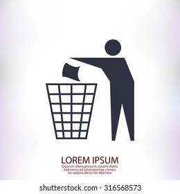 Recycling sign icon