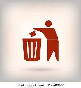 Recycling sign icon