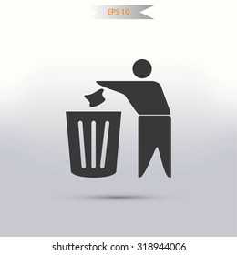 Recycling sign icon