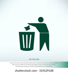 Recycling sign icon