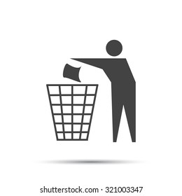Recycling sign icon