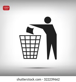 Recycling sign icon