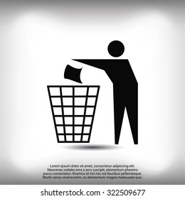 Recycling sign icon