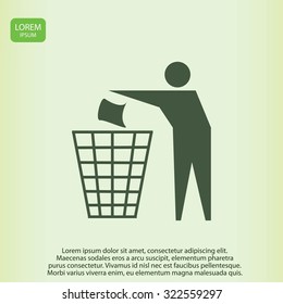 Recycling sign icon