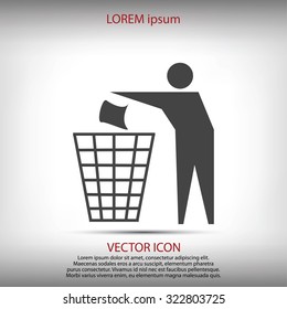 Recycling sign icon