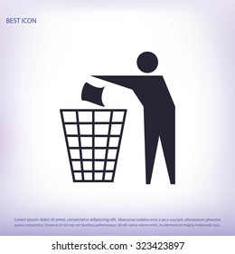 Recycling sign icon