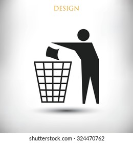 Recycling sign icon