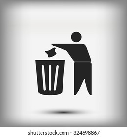 Recycling sign icon