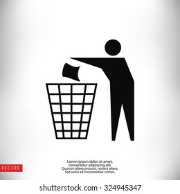 Recycling sign icon