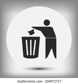 Recycling sign icon