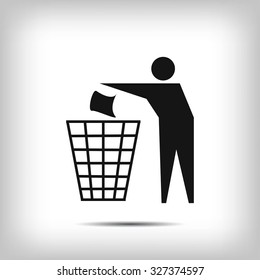 Recycling sign icon