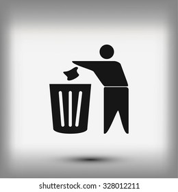 Recycling sign icon