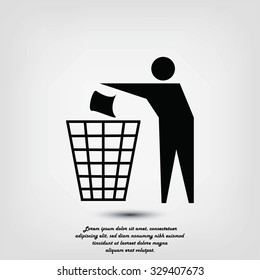 Recycling sign icon