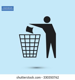 Recycling sign icon