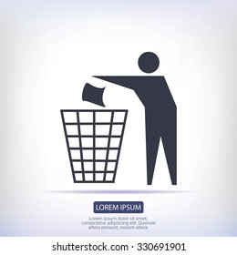 Recycling sign icon