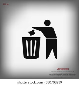 Recycling sign icon