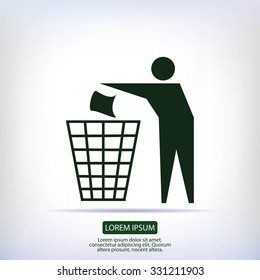 Recycling sign icon