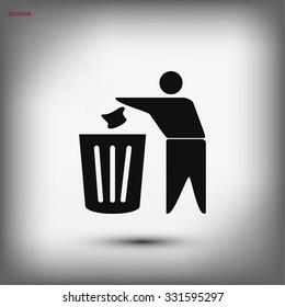 Recycling sign icon