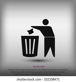 Recycling sign icon