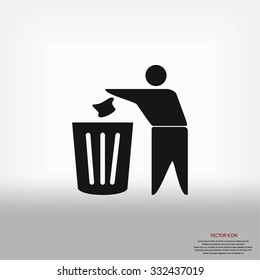 Recycling sign icon