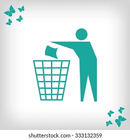 Recycling sign icon