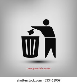 Recycling sign icon