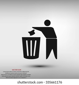Recycling sign icon