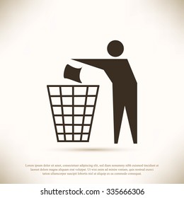 Recycling sign icon