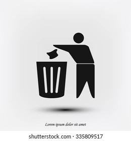 Recycling sign icon