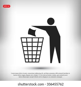 Recycling sign icon