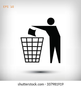 Recycling sign icon