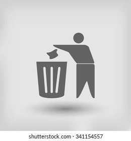 Recycling sign icon