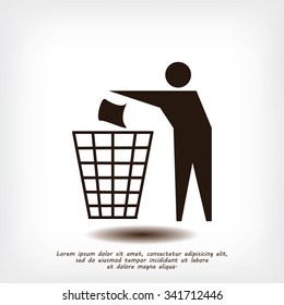 Recycling sign icon