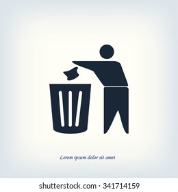 Recycling sign icon