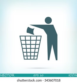 Recycling sign icon