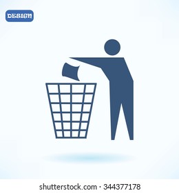Recycling sign icon