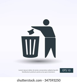 Recycling sign icon