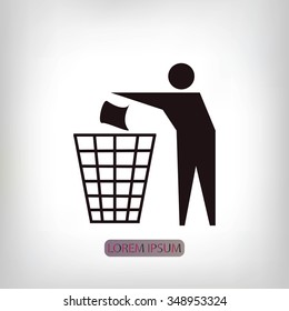 Recycling sign icon