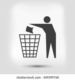 Recycling sign icon