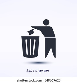 Recycling sign icon