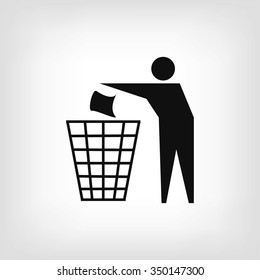 Recycling sign icon