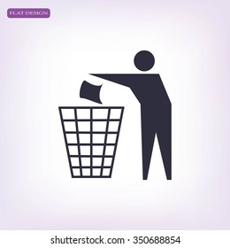 Recycling sign icon