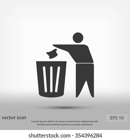 Recycling sign icon