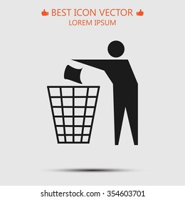Recycling sign icon