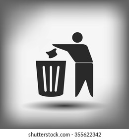 Recycling sign icon