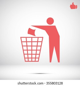 Recycling sign icon